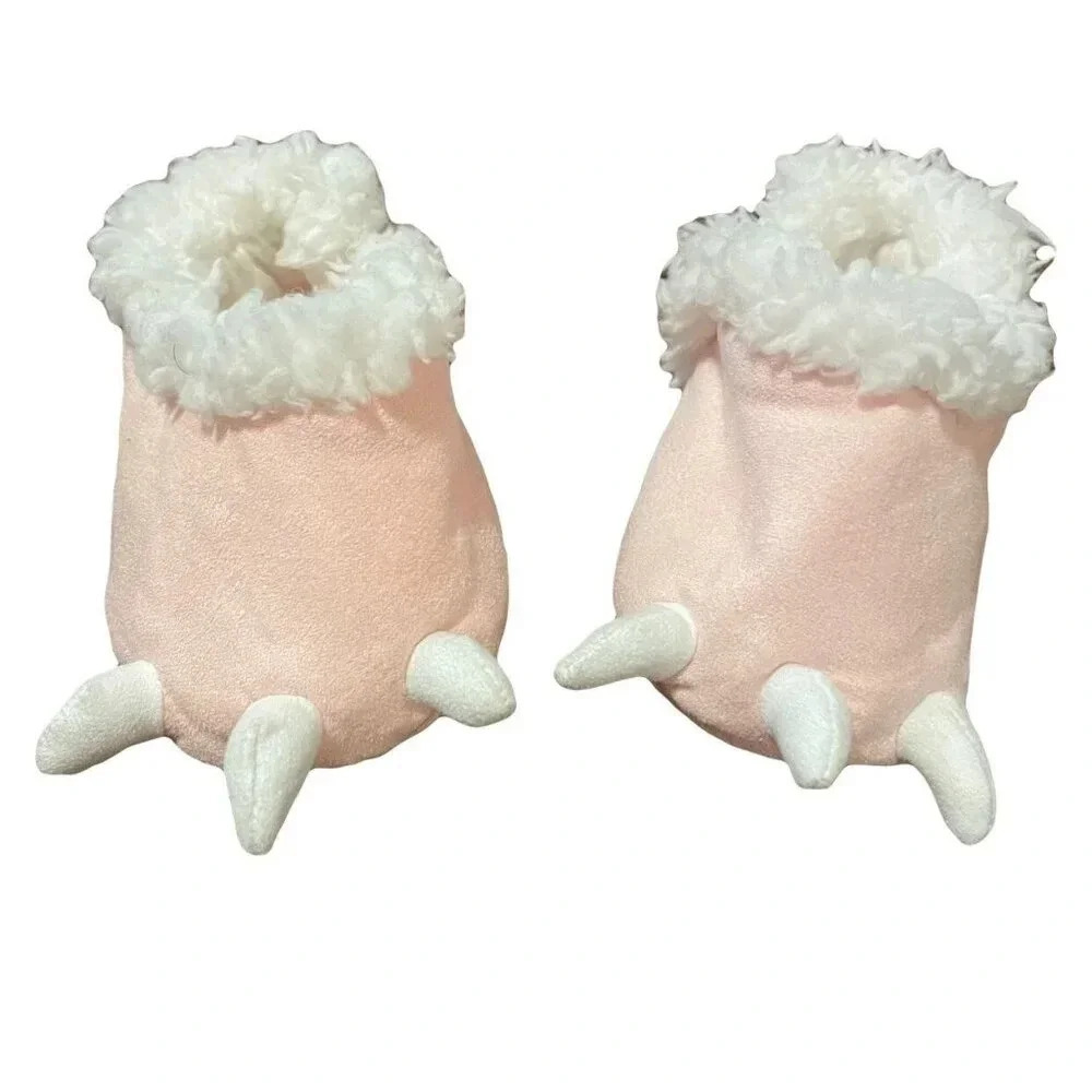 Carter's 3-6 Months Pink Dinosaur Slippers, Lined